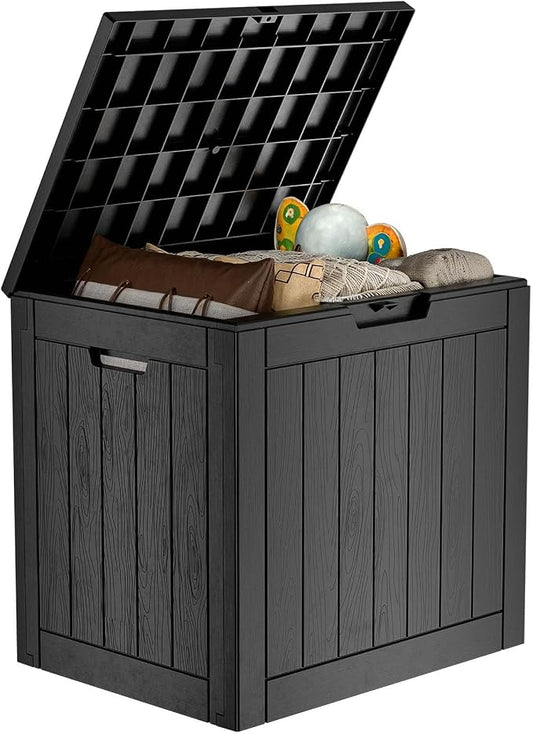 33 Gallon Outdoor Deck Box, Storage Lockable Waterproof Patio Furniture by MAIUSCOLI