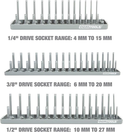 OEMTOOLS 22413 6 Piece SAE and Metric Socket Tray Set, SAE and Metric Socket - Image 6