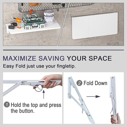 TEAMIX Wall Mounted Desk, Wall Floating Desk - Image 5