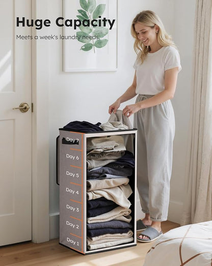 SOLEDI Laundry Hamper with Lid 100L Large & Tall Collapsible Laundry Basket - Image 3