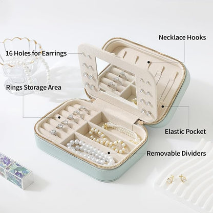 Genuine Leather Travel Jewelry Organizer Case - Image 4