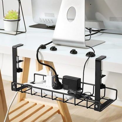 Under Desk Cable Management Tray 2 Pack, Xpatee Wire Management No Screws - Image 6