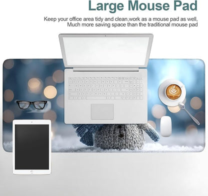 Christmas Snowman Gaming Mouse Pad 35.4"x15.7"Desk Mat Anti-Slip Rubber Base & - Image 6
