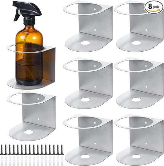 Gerrii 8 Pcs Spray Bottle Holder Wall Mount Bottle Organizer Spray Can Holder by Gerrii