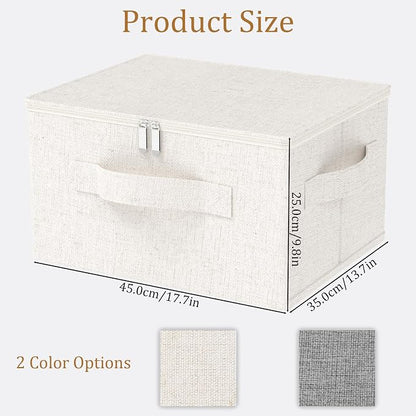 Underbed Storage Box with Lid, Foldable Clothes Organizers, Fabric Bins - Image 6