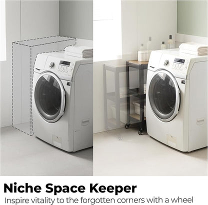 HOMEDANT House 5-Tier Metal Rolling Cart Shelf Rack Casters Heavy Duty - Image 19
