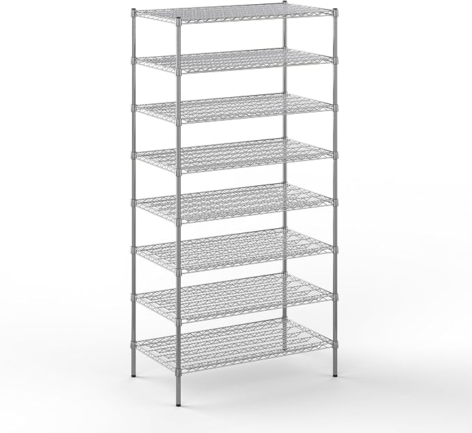 24" Deep x 42" Wide x 86" Height Wire Shelving Kit | 8-Tier | NSF Commercial by Regal+Altair