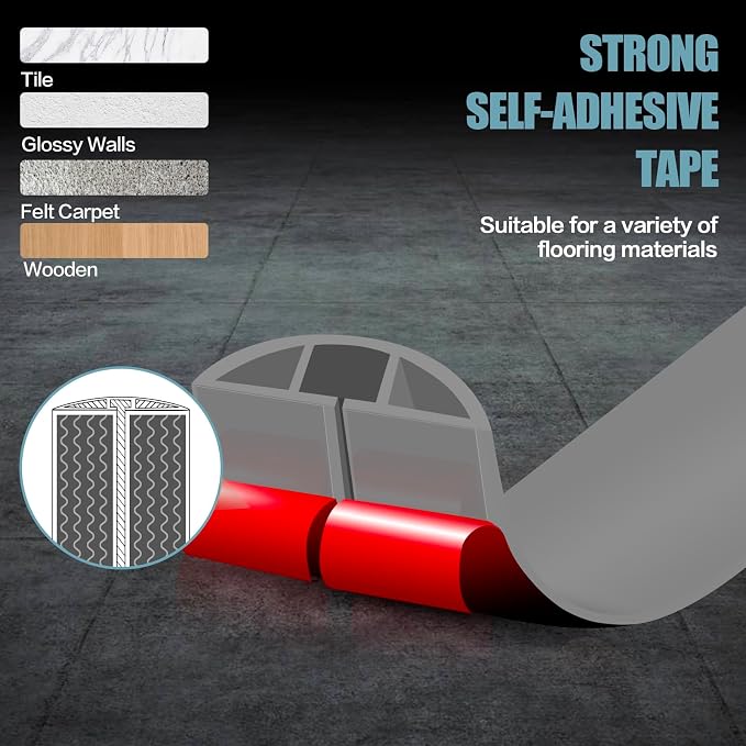 Floor Cord Cover Self Adhesive Cord Hider, 20FT Cable Management, Extension - Image 5