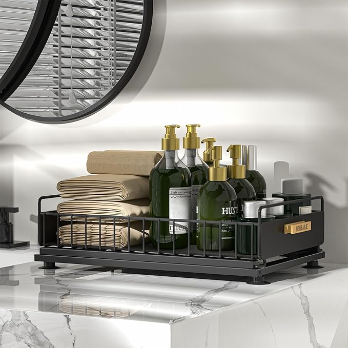 Under Sink Organizer, 2 Packs Under Sink Organizers and Storage, Slide Out Pull - Image 7