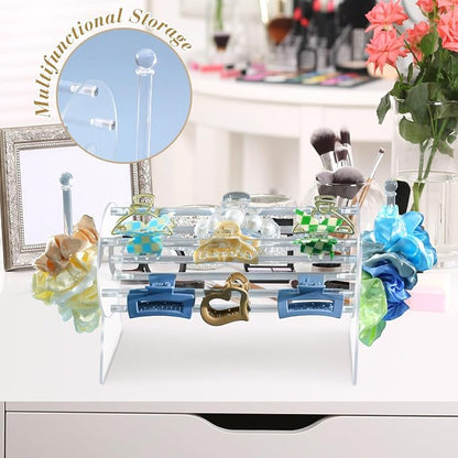 SNOWSTAR Acrylic Claw Clip Organizer Holder, 360-Degree Rotating Claw Clip - Image 7