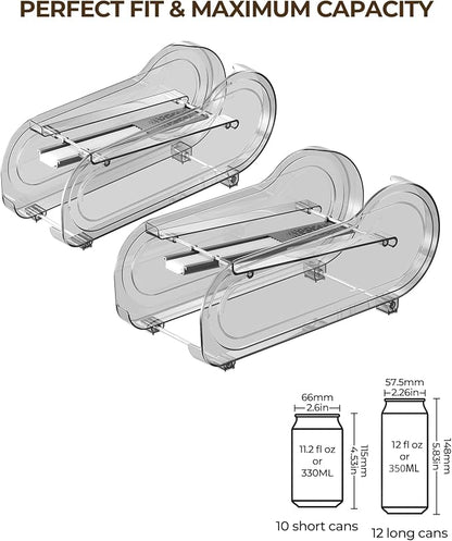 Drink Organizer for Fridge, Soda Can Organizer Dispenser for Refrigerator - Image 2