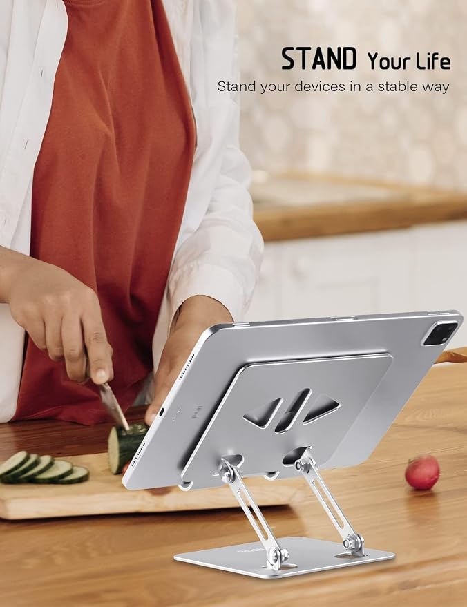 Tablet Stand Holder for Desk, Adjustable Desktop Tablet Holder, Foldable - Image 6