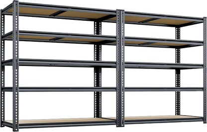 72"H Storage Shelves heavy duty, 2200LBS Garage Shelving, 5 Tier Metal Shelving by CypBedCozyHomeLiving