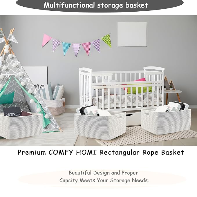 COMFY-HOMI 3 pcs Large Storage Baskets - Image 6