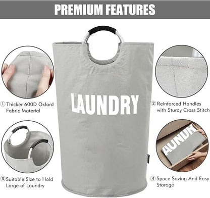 DOKEHOM 160L XX-Large Laundry Basket, Collapsible Laundry Bag, Foldable Laundry - Image 7
