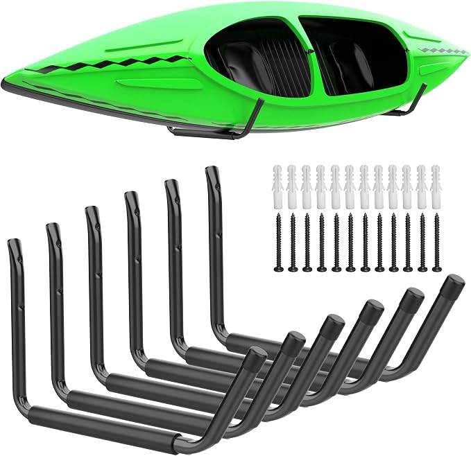 WALMANN Kayak Storage Rack, Wall Mount Kayak Hooks by WALMANN