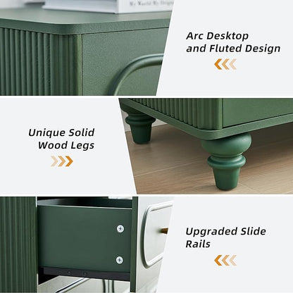 12 Drawer Fluted Dresser for Bedroom, Mid Century Modern Chest of Drawers - Image 5