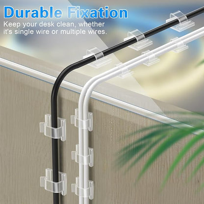 XHF 3/4” Adhesive Cable Wire Clips Clear 120pcs, Outdoor Christmas Light Clips - Image 7