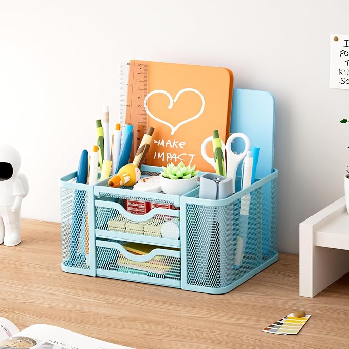 Marbrasse Mesh Desk Organizer, Pen Organizer - Image 5