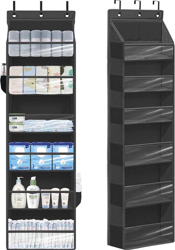 Over Door Organizer with 6 Extra Large Pockets 12 Side Pockets, Sturdy Closet by Unknown
