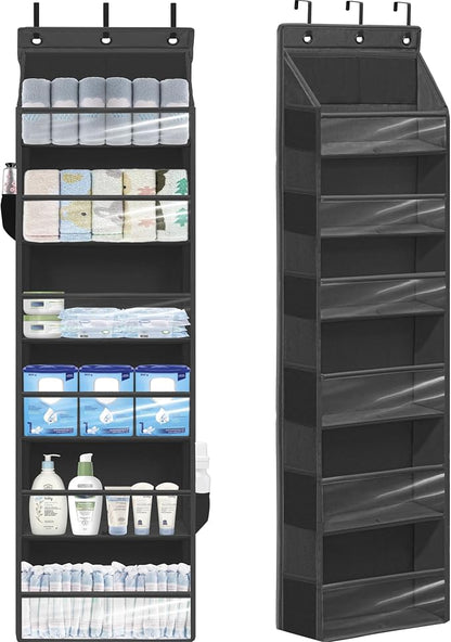 Over Door Organizer with 6 Extra Large Pockets 12 Side Pockets, Sturdy Closet by Unknown