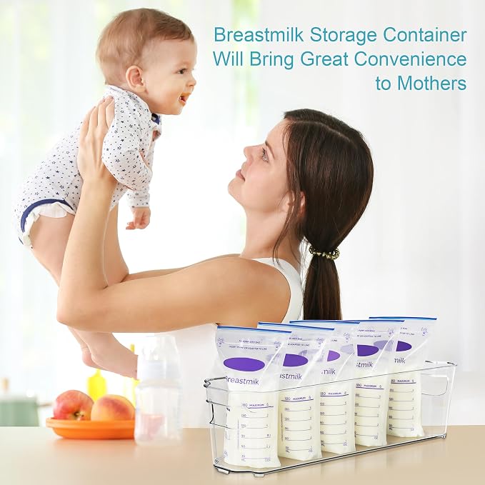Vtopmart Breastmilk Storage Container 4PCS Set, Plastic Storage Bins - Image 5