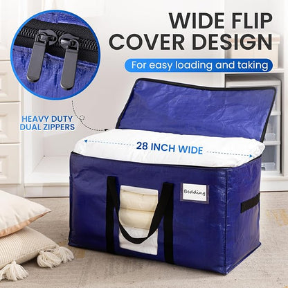 TAILI 8 Pack Dark Blue Extra Large Moving Bags, Heavy Duty Totes - Image 5