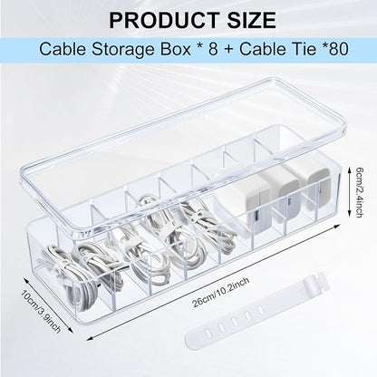 Tatuo 8 Pcs Cable Organizer Box - Image 2