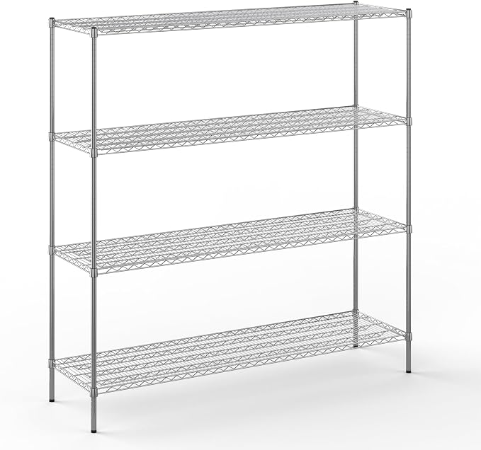 21" Deep x 72" Wide x 74" Height Wire Shelving Kit | 4-Tier | NSF Commercial by Regal+Altair