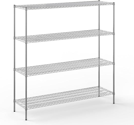 21" Deep x 72" Wide x 74" Height Wire Shelving Kit | 4-Tier | NSF Commercial by Regal+Altair