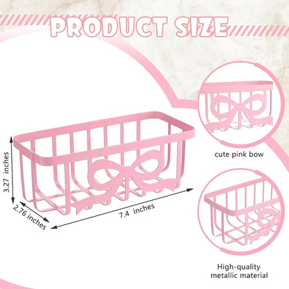Pink Bow Sponge Holder for Kitchen Sink - Image 2