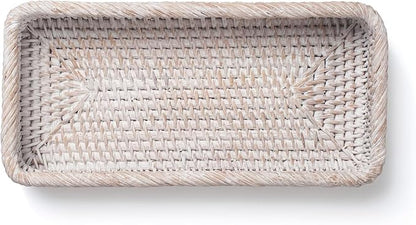 Rattan Bathroom Vanity Tray, Toilet Tank Tray, Toilet Basket Tank Topper - Image 4