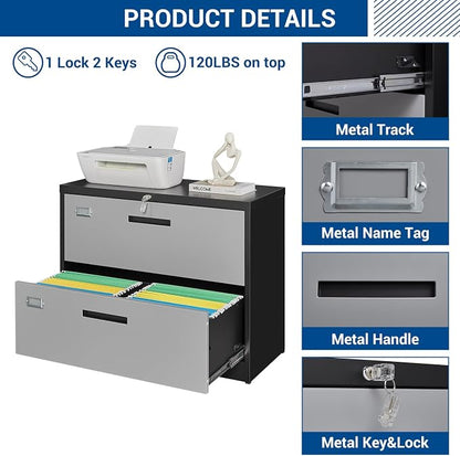 2 Drawer Lateral File Cabinet - Image 5