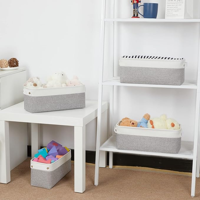 Bidtakay Small Bins for Organization Fabric Baskets for Toilet Paper Storage - Image 5