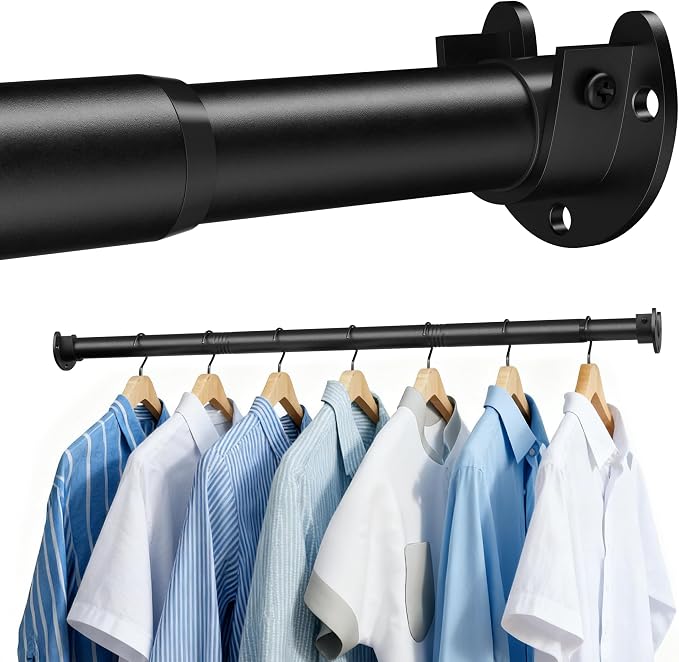 Stepless Adjustable Closet Rod, 66 lb Capacity, Fits 17-84 Inch Spaces by Unknown