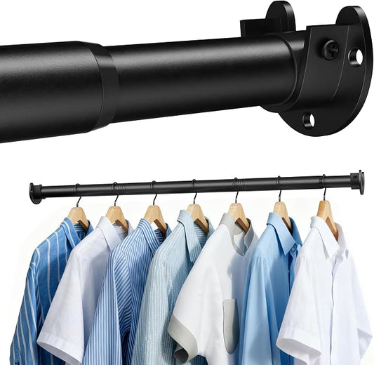 Stepless Adjustable Closet Rod, 66 lb Capacity, Fits 17-84 Inch Spaces by Unknown