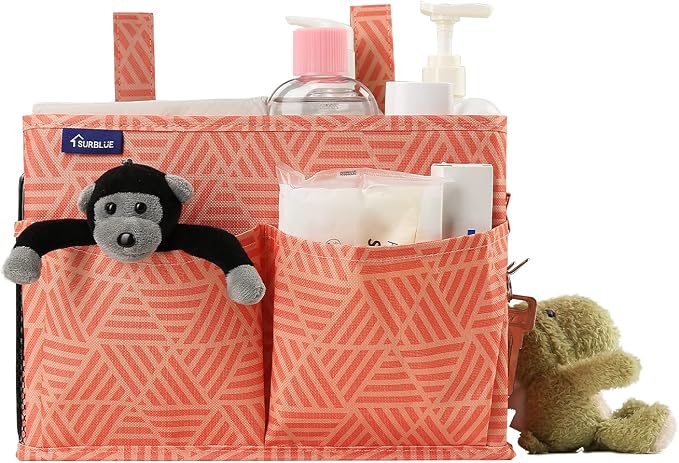 Surblue Bedside Caddy Hanging Bed Organizer Storage Bag Pocket - Image 3