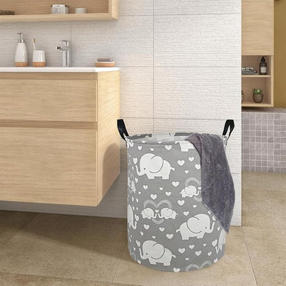 Round Laundry Hamper Storage Basket Laundry Organizer Hamper Storage Bins - Image 3