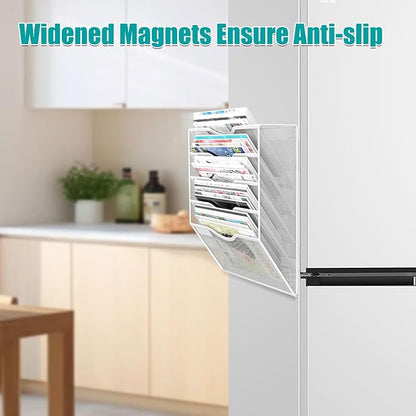 5-Tier Magnetic File Organizer, No Drilling Installation, Magazine Rack - Image 8