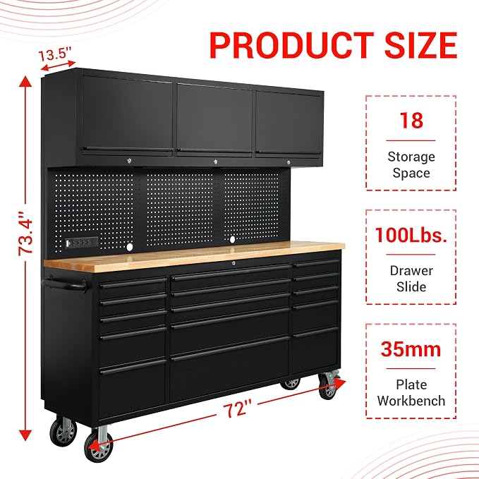 CT Copper Tailor 72-inch Rolling Tool Chest - Image 3