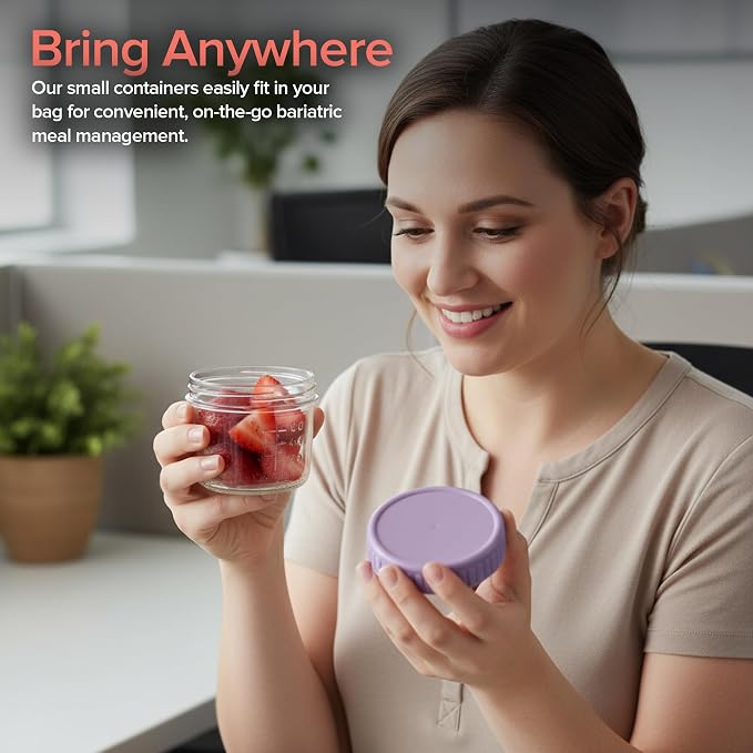 Stock Your Home Glass Bariatric Portion Control Containers, 4 oz Mini Food - Image 7