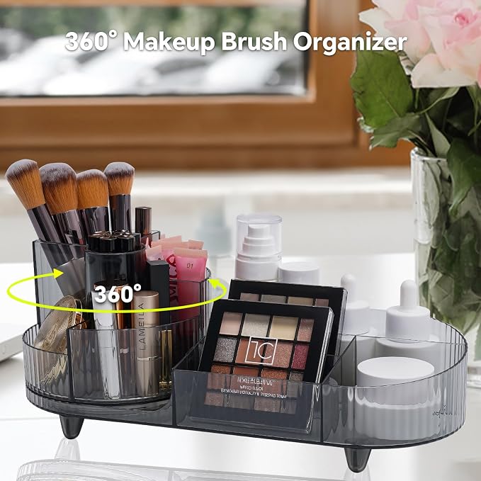 Cosmetic Makeup Storage Organizer, Countertop Makeup Perfume, Rotating Makeup - Image 3