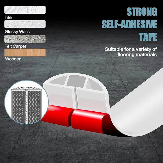 Floor Cord Cover Self Adhesive Cord Hider, 3.3FT Cable Management, Extension - Image 4