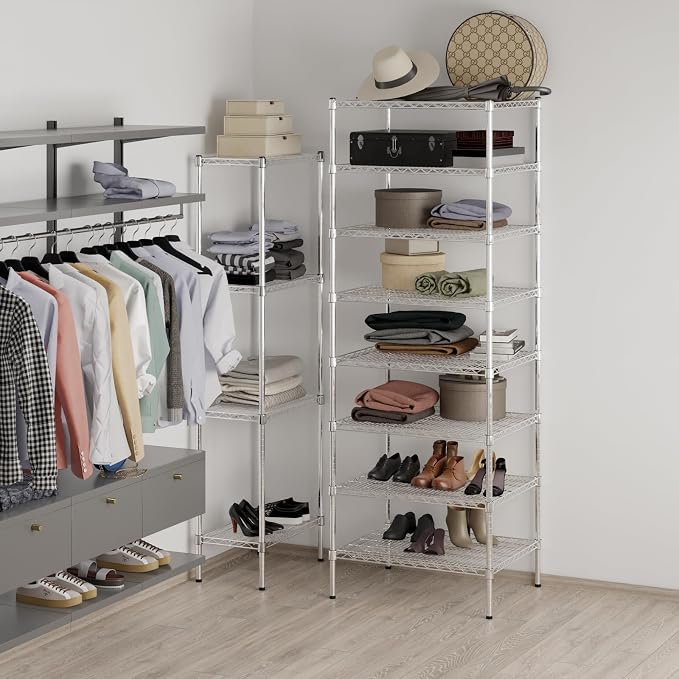 24" Deep x 30" Wide x 86" Height Wire Shelving Kit | 8-Tier | NSF Commercial - Image 5