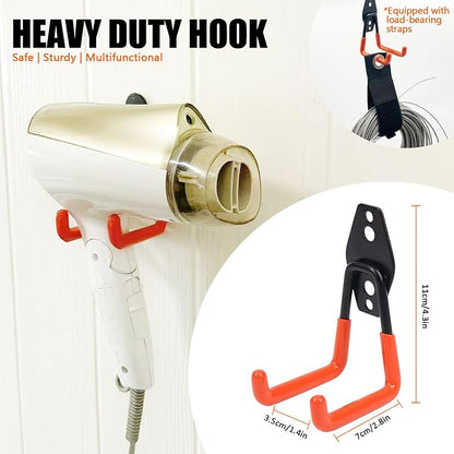 Heavy Duty Garage Storage Hooks, 2 Pack Utility Steel Garage Tool Organizer - Image 2