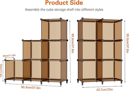 6-Cube Storage Organizer, Closet Organizer Storage Shelf Bookcase Bookshelf - Image 3