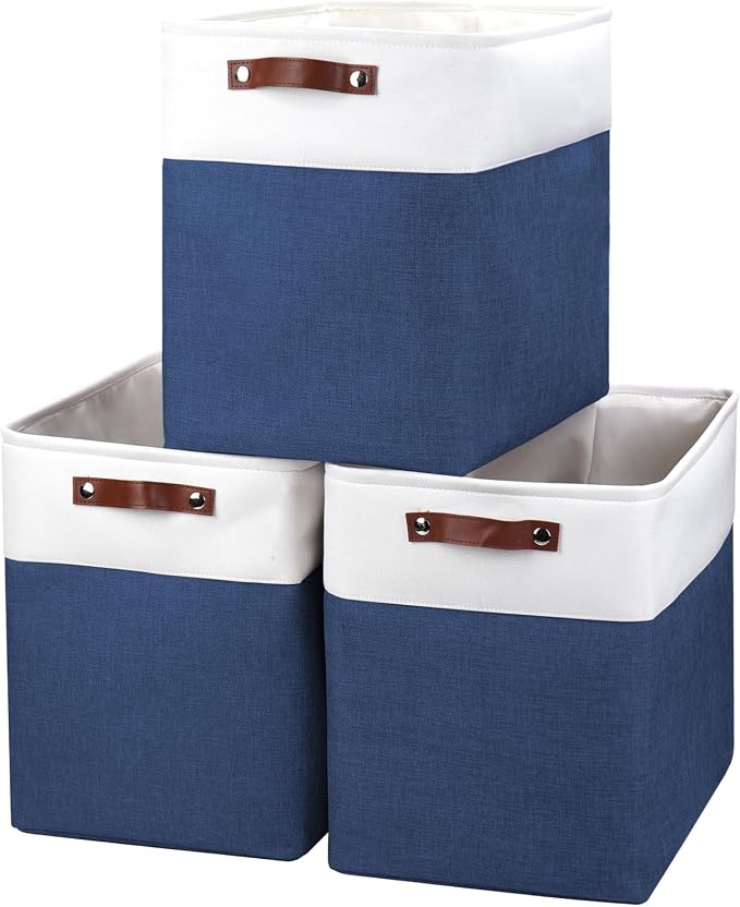 Large Fabric Storage Baskets | 50L Storage Bins, Decorative Linen Closet Baskets by Bagnizer