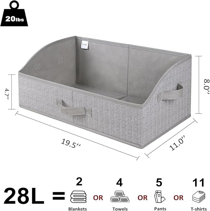 WUIKE Closet Organizers and Storage, Trapezoid Storage Bins, Fabric Closet Bins - Image 2