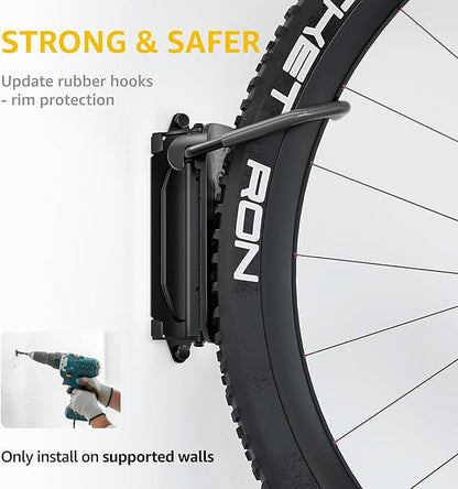 monTEK Swivel Bike Wall Mount – Garage Bike Hanger & Space-Saving Vertical Bike - Image 4