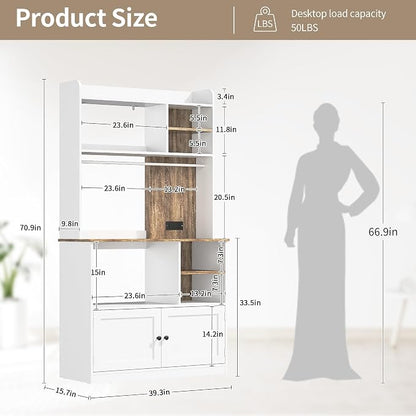 Book Shelf, 5-Tier Bookshelf, 71 inch Tall Bookcase - Image 2